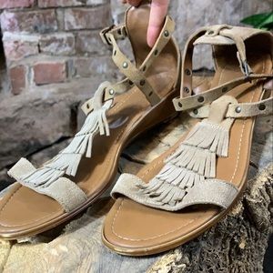 Suede Leather Fringe Sandal